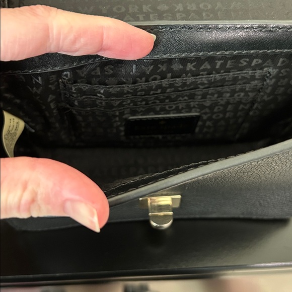 Kate Spade Serrano Place Pearl Maisie Crossbody Black Pebble Leather Pearl Studs - Picture 15 of 17